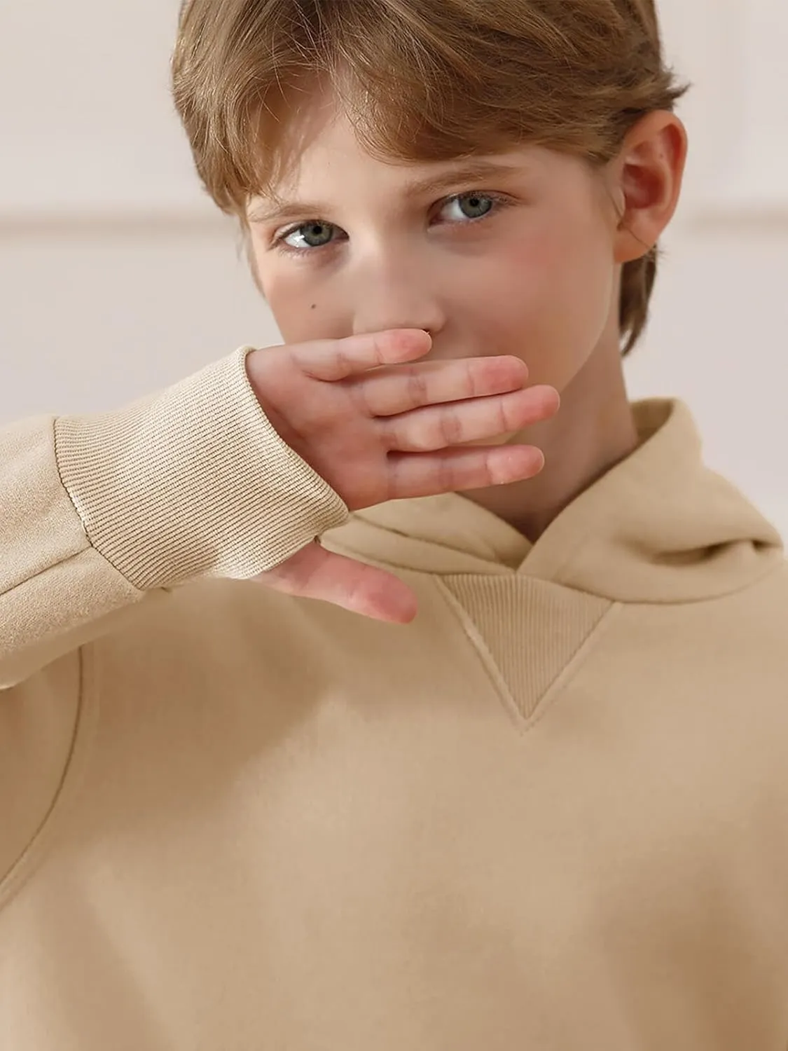 Haloumoning Boys' Fleece Hooded Sweatshirt Kids Long Sleeve Pullover Hoodies with Pocket 4-14Y