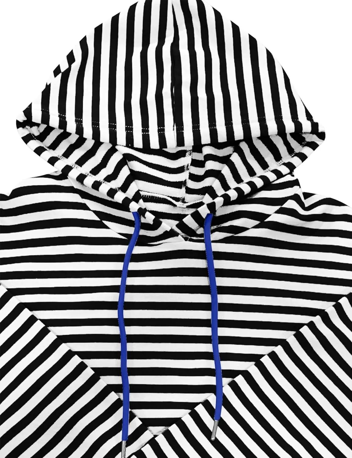 HangNiFang Oversized Striped Sweatshirt for Women Color Block Hoodies Pullover Top Long Sleeve Y2K Clothes
