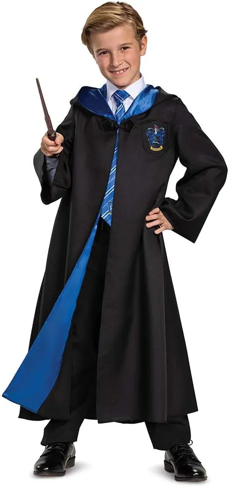 Harry Potter Robe, Official Hogwarts Wizarding World Costume Robes, Deluxe Kids Size Dress Up Accessory