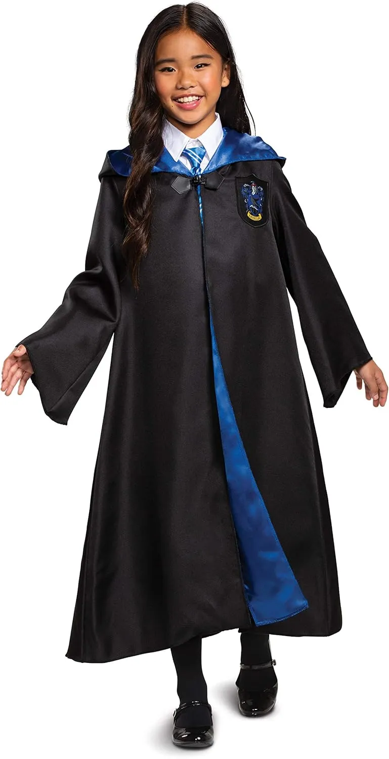 Harry Potter Robe, Official Hogwarts Wizarding World Costume Robes, Deluxe Kids Size Dress Up Accessory