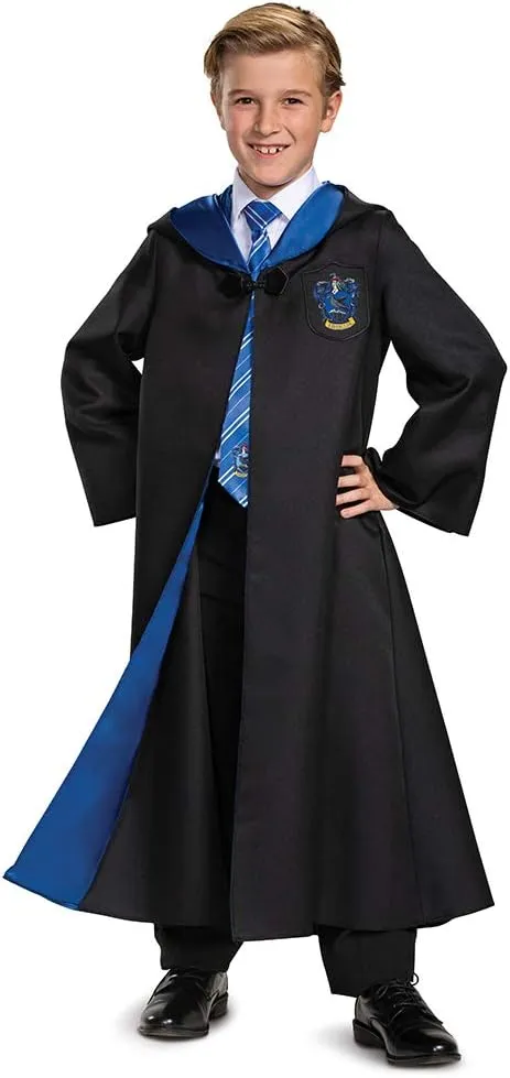 Harry Potter Robe, Official Hogwarts Wizarding World Costume Robes, Deluxe Kids Size Dress Up Accessory