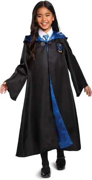 Harry Potter Robe, Official Hogwarts Wizarding World Costume Robes, Deluxe Kids Size Dress Up Accessory