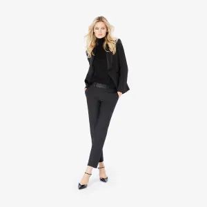 Herringbone Slim-Leg Trousers