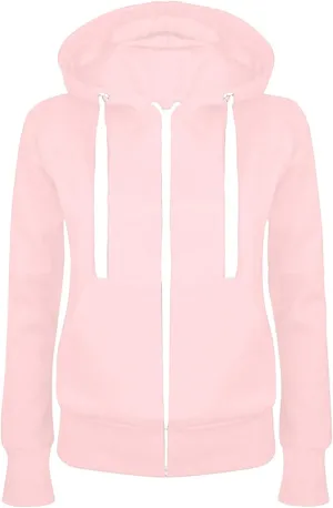 Hoodies for Women Full Zip Up Long Sleeve Oversized Lightweight Sweatshirt Casual Solid Sweater Jacket