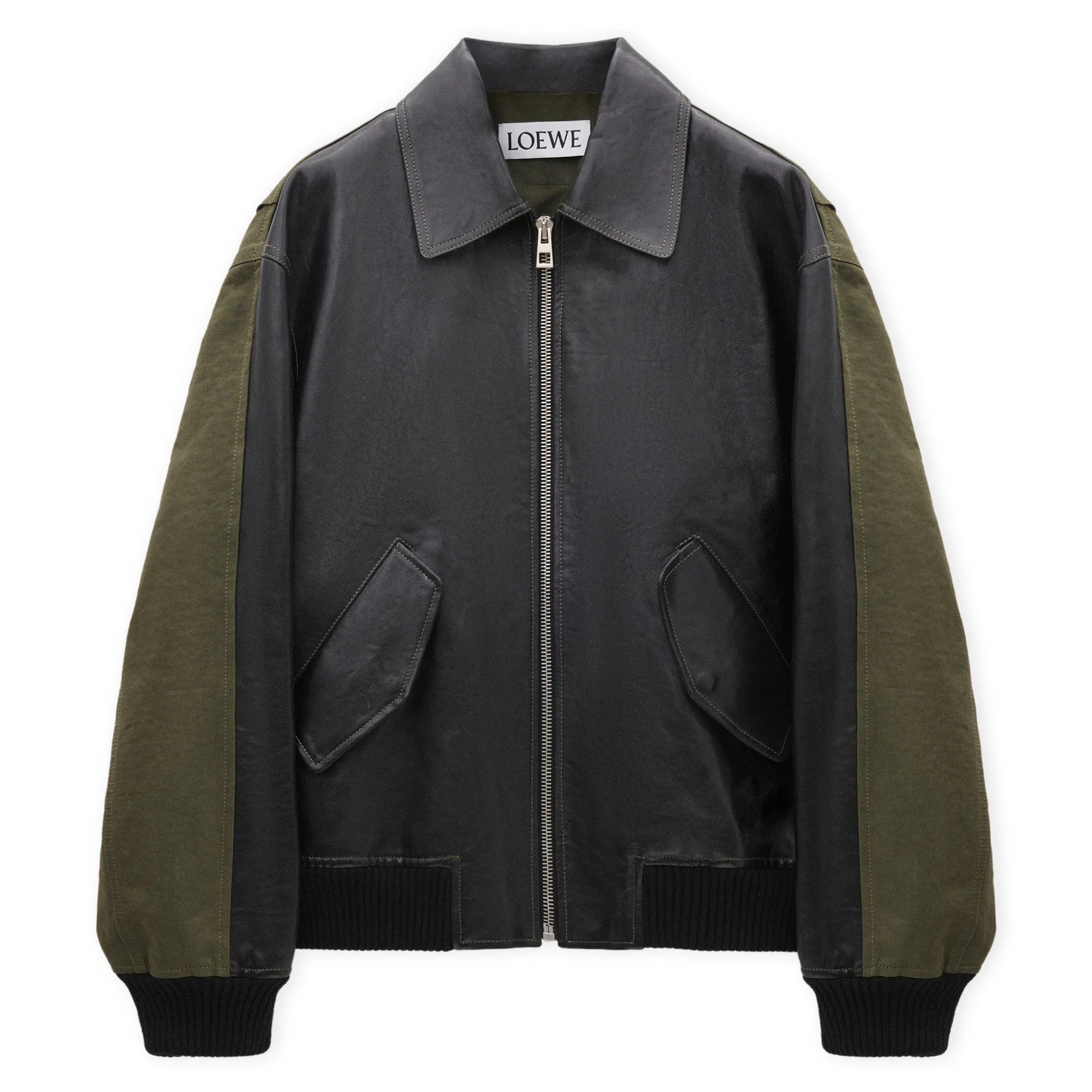 HYBRID JACKET / BLACK/KHAKI GREEN