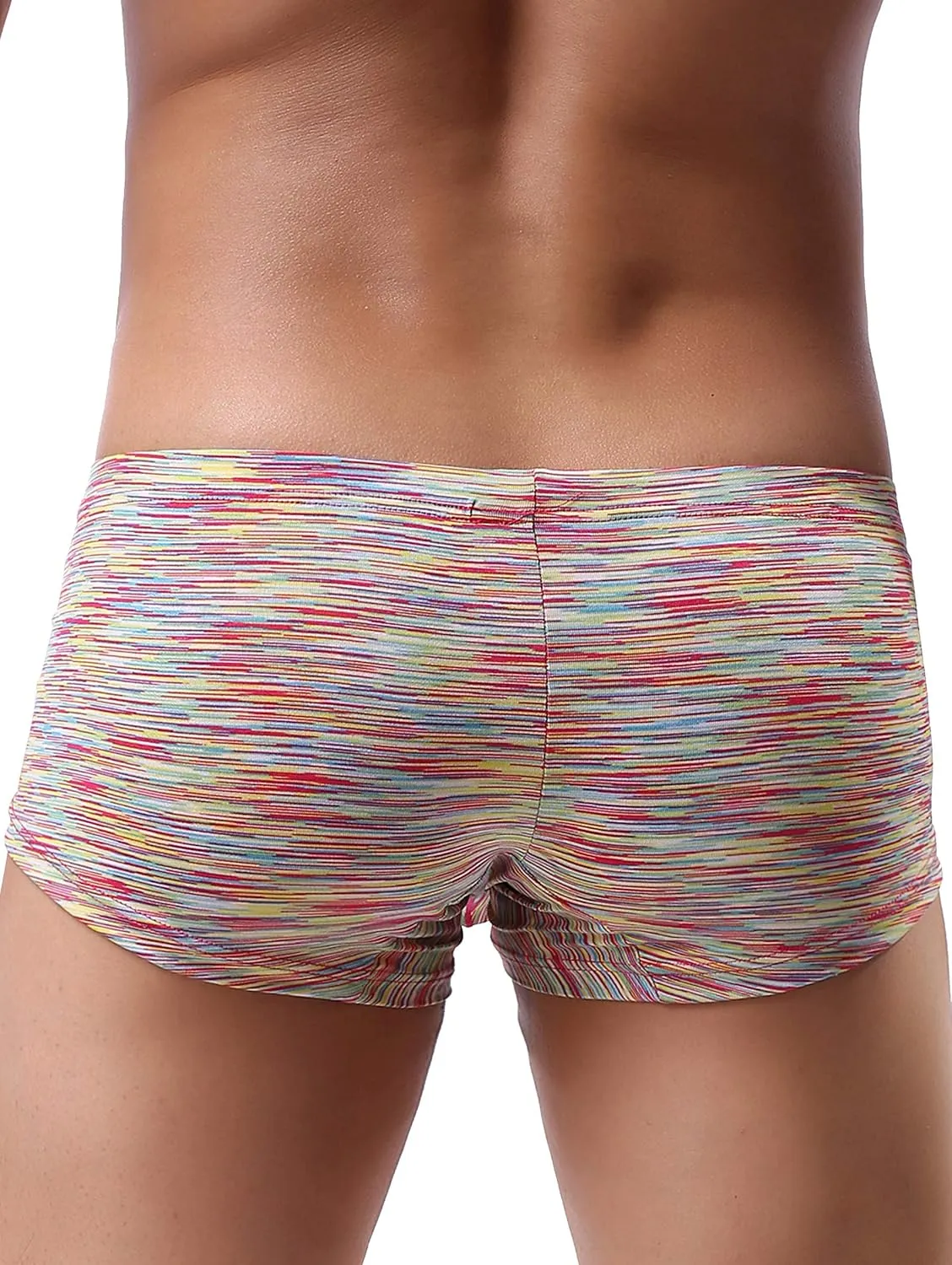 IKINGSKY Men's Stretch Boxer Briefs Underwear Sexy Low Rise Men Pouch Boxer Shorts