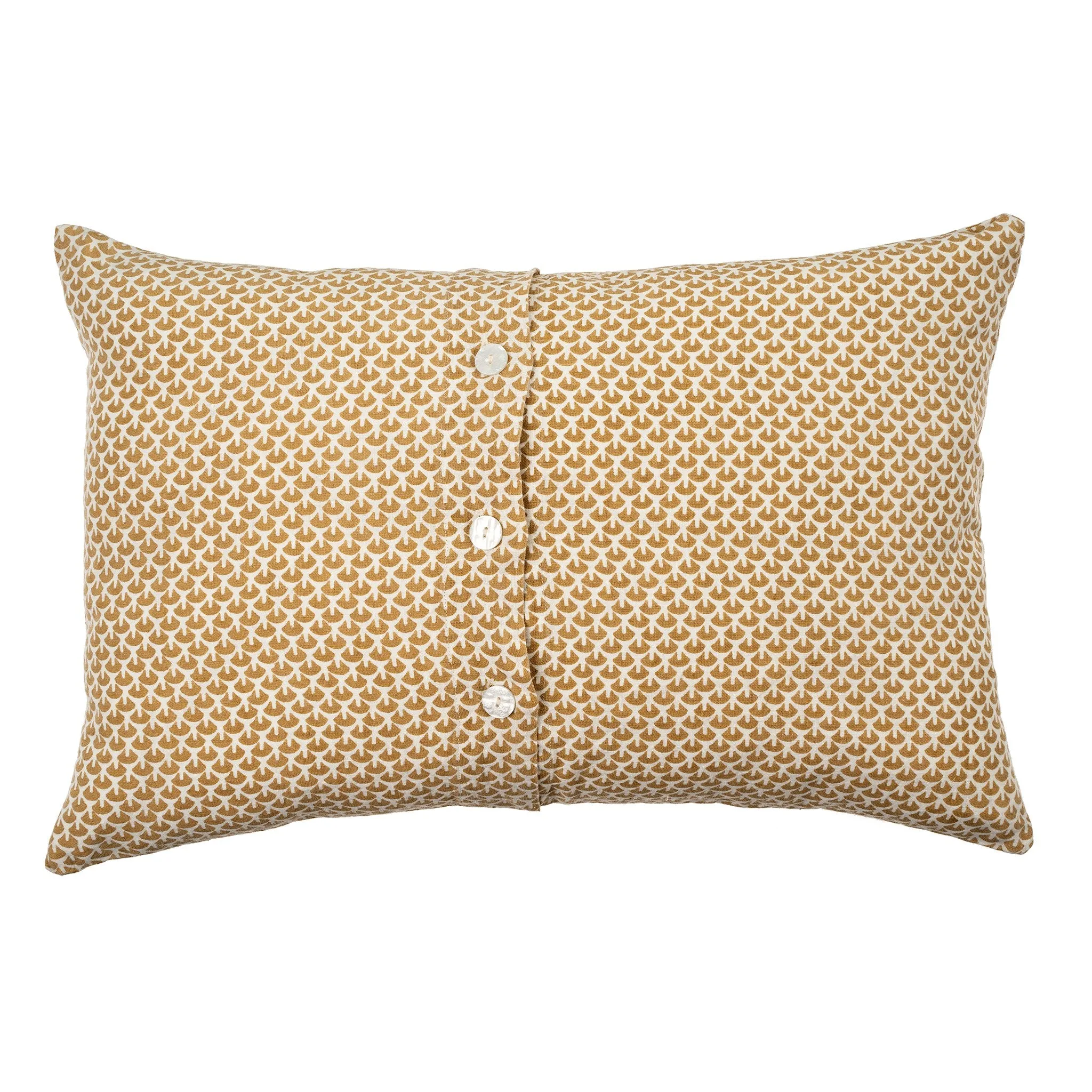 Indaba Ella Ochre Linen Pillow 1-3496