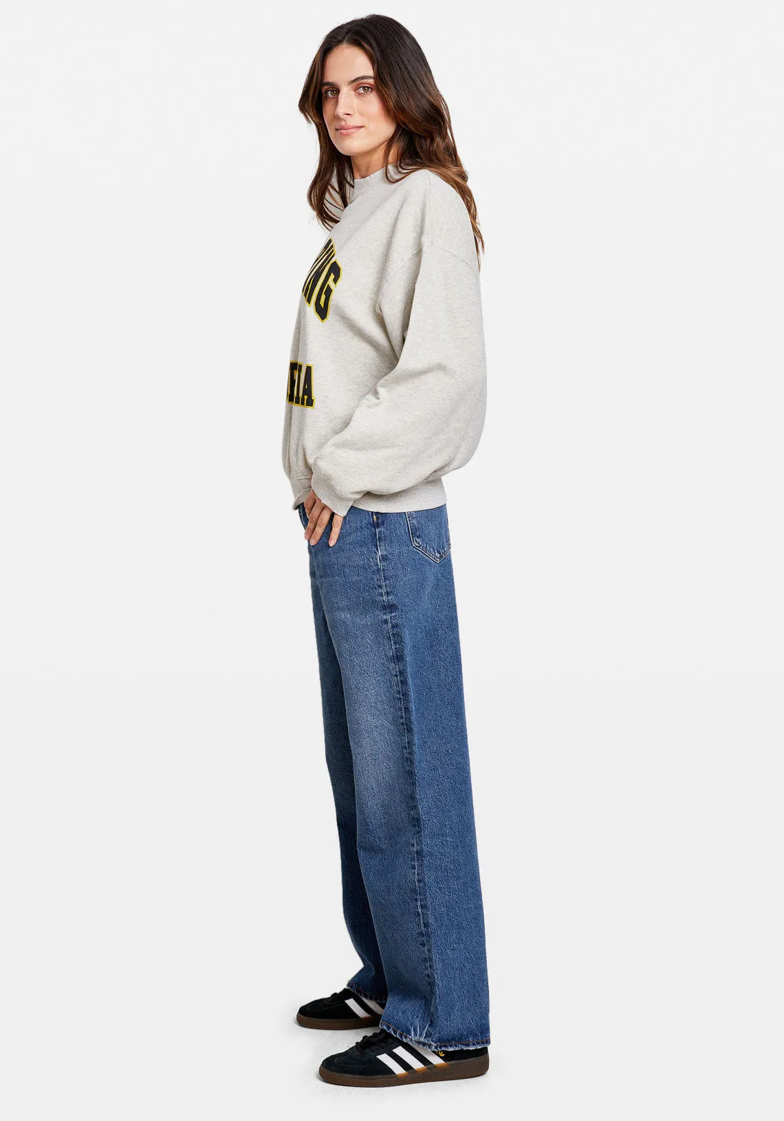 JACI SWEATSHIRT ANINE BING CALIFORNIA HEATHER GREY
