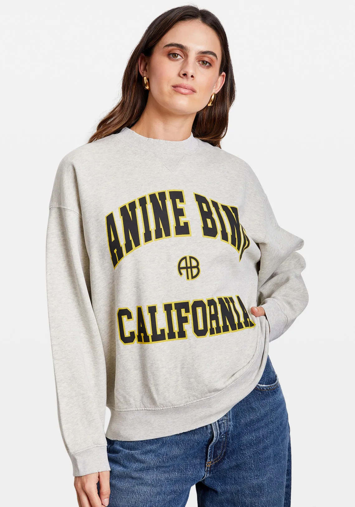 JACI SWEATSHIRT ANINE BING CALIFORNIA HEATHER GREY