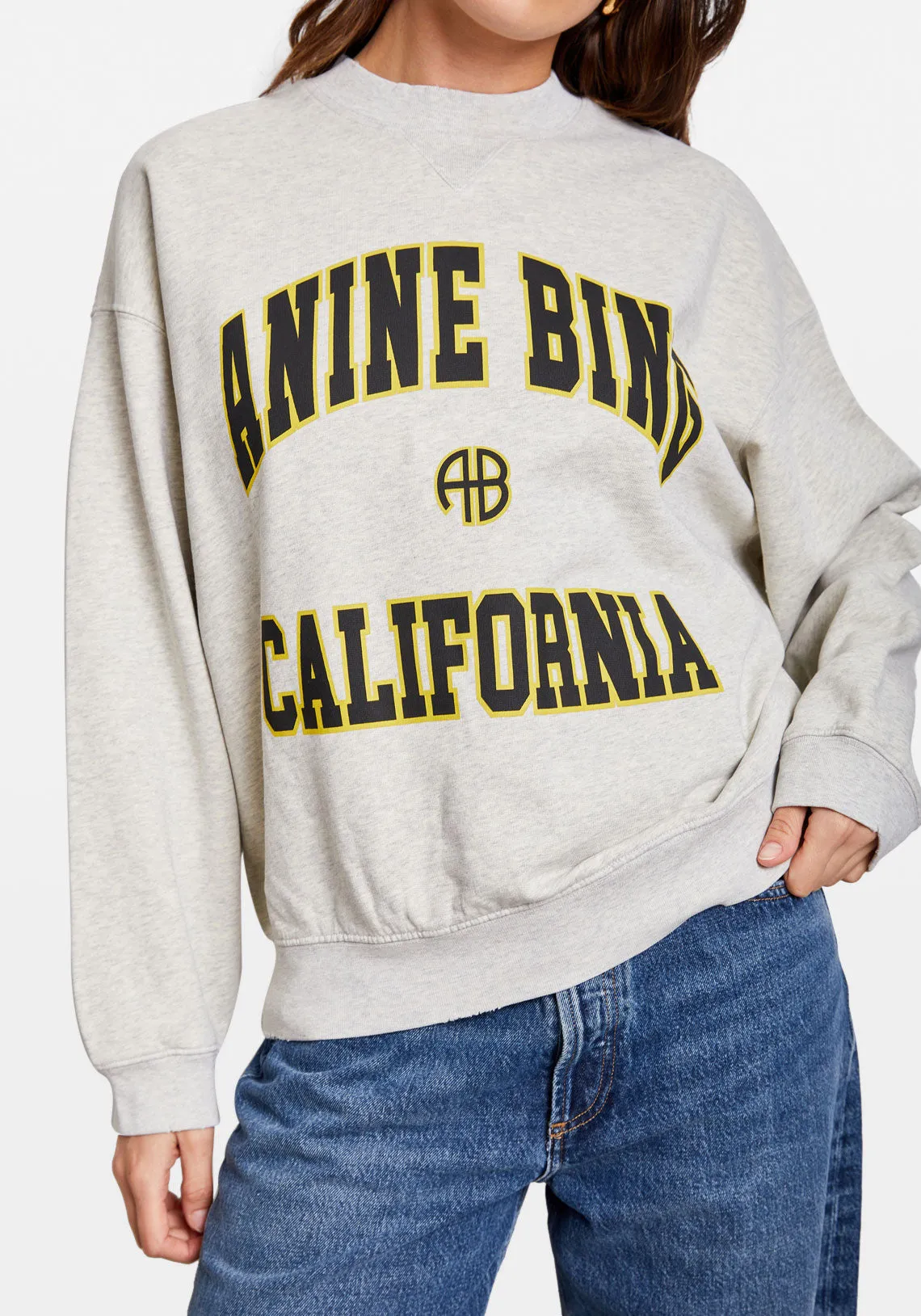 JACI SWEATSHIRT ANINE BING CALIFORNIA HEATHER GREY