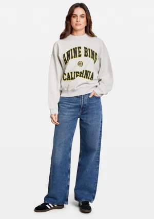 JACI SWEATSHIRT ANINE BING CALIFORNIA HEATHER GREY