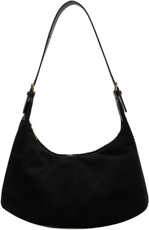 KARRESLY Suede Hobo Bags for Women Leather Slouchy Shoulder Handbag Office Fall Suede Purse Tote Bag