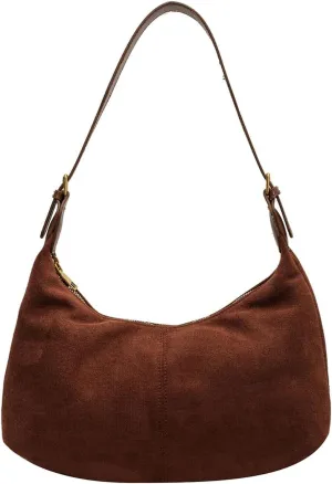 KARRESLY Suede Hobo Bags for Women Leather Slouchy Shoulder Handbag Office Fall Suede Purse Tote Bag