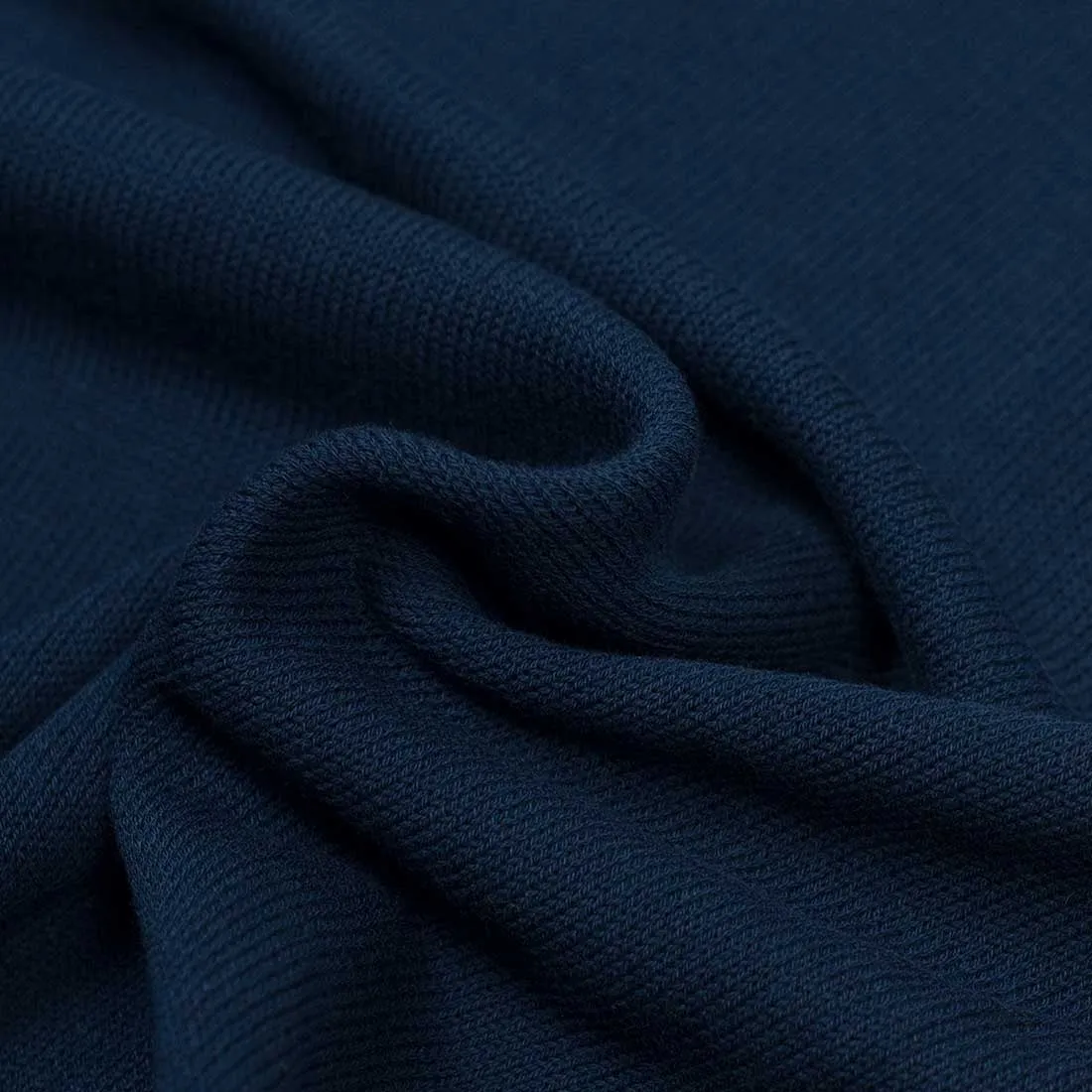 Knit short sleeve polo shirt, Blue crisp cotton