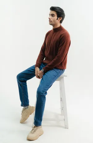 Lambs Wool - Designer Mock Neck Sweater