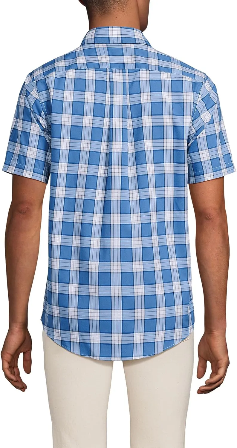 Lands' End Men's Short Sleeve No Iron Twill Shirt