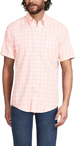 Lands' End Men's Short Sleeve No Iron Twill Shirt