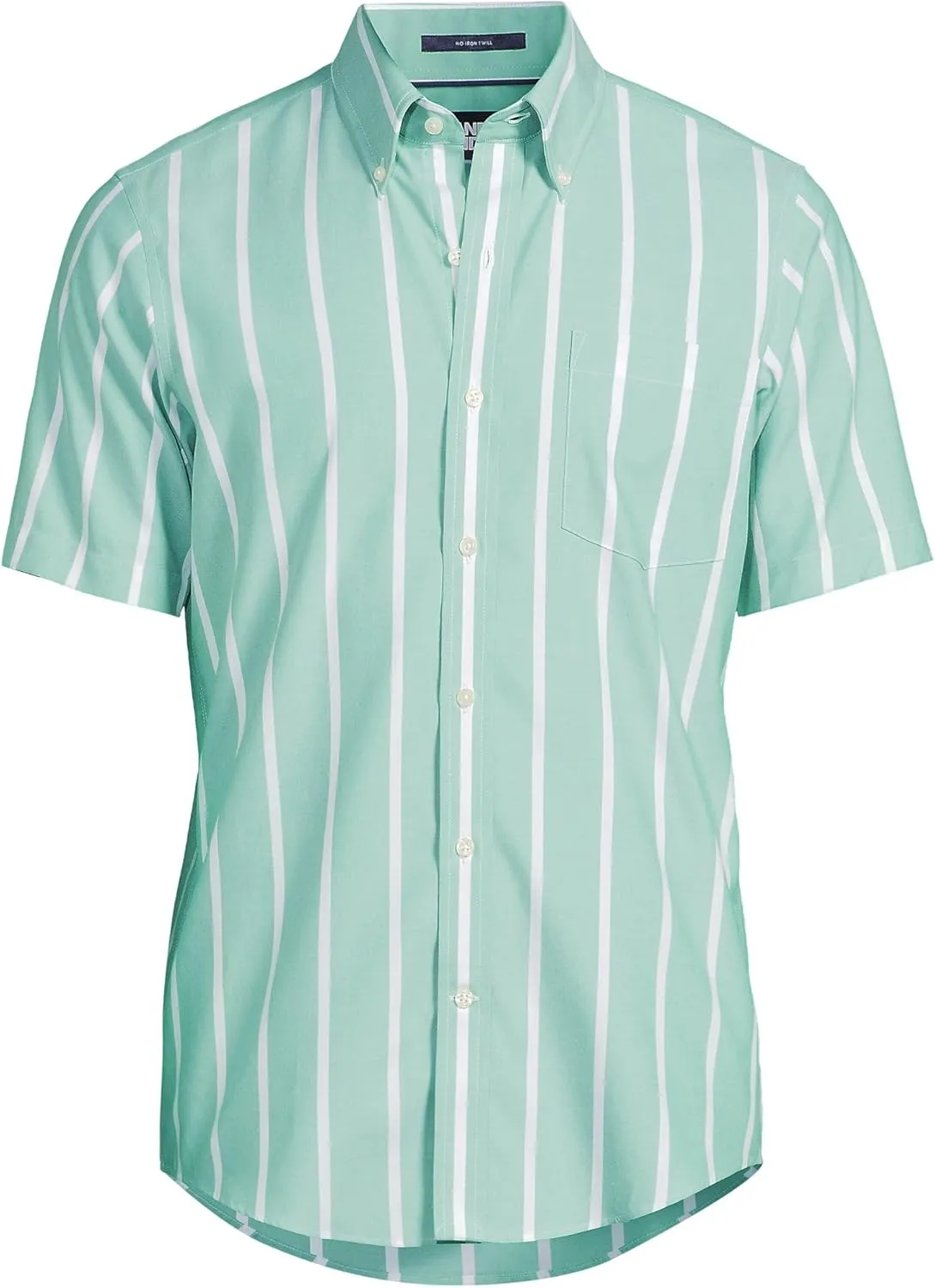 Lands' End Men's Short Sleeve No Iron Twill Shirt