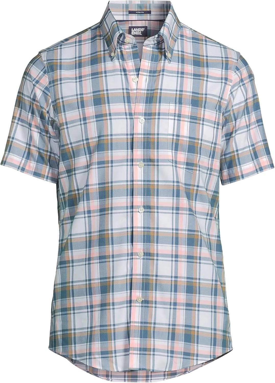 Lands' End Men's Short Sleeve No Iron Twill Shirt