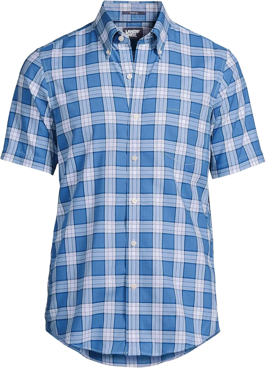 Lands' End Men's Short Sleeve No Iron Twill Shirt