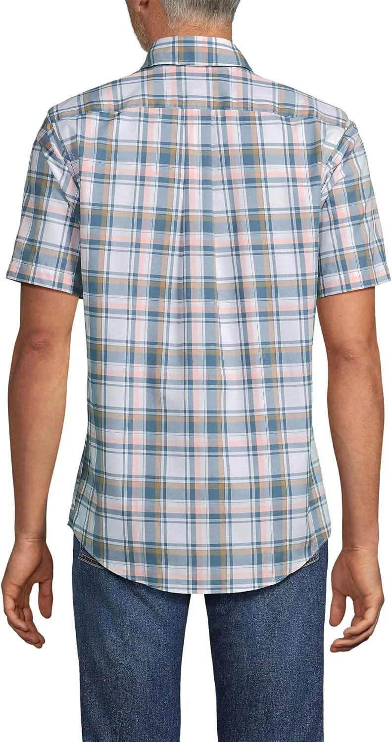 Lands' End Men's Short Sleeve No Iron Twill Shirt