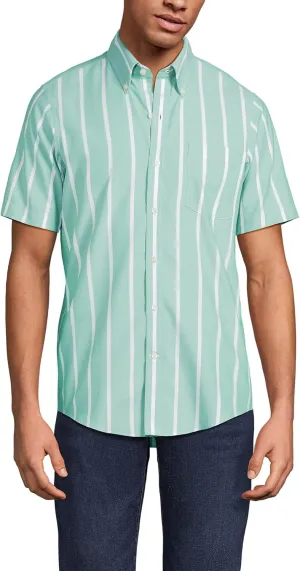 Lands' End Men's Short Sleeve No Iron Twill Shirt