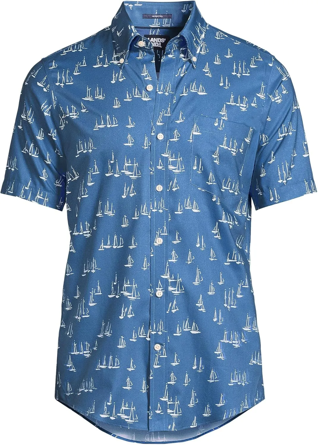 Lands' End Men's Short Sleeve No Iron Twill Shirt
