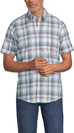 Lands' End Men's Short Sleeve No Iron Twill Shirt