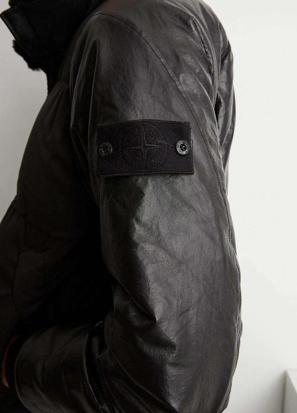 Leather Puffer Jacket