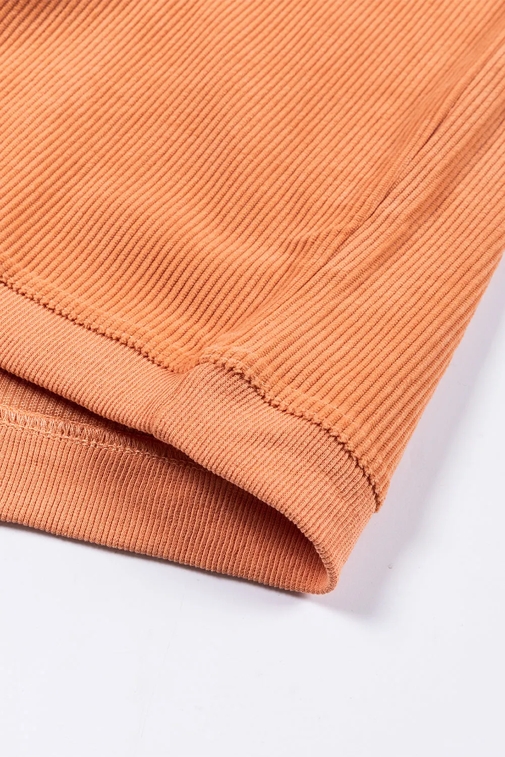 Leopard Heart LOVE Graphic Ribbed Corduroy Oversized Sweatshirt