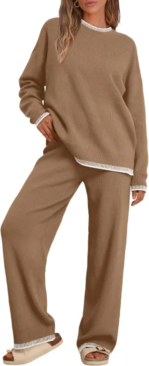 LILLUSORY 2 Piece Knit Lounge Sets Womens Matching Sweater Sets