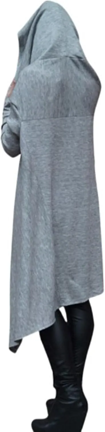 Litetao Women's Fashion Hoodies Sweatshirts Cowl Neck Hi-Low Hem Pullover Oversize Long Asymmetric Sweater Top with Pocket