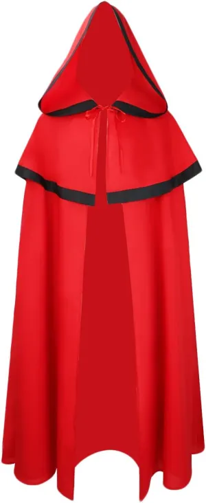 Lmdudan 2023 Halloween Cape Unisex Adult Cloak Renaissance Medieval Costume Tunic Hoodies Full Length Robe Capes