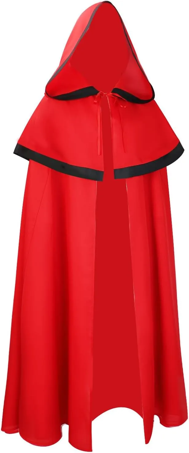 Lmdudan 2023 Halloween Cape Unisex Adult Cloak Renaissance Medieval Costume Tunic Hoodies Full Length Robe Capes