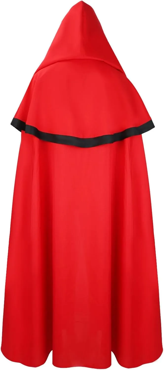 Lmdudan 2023 Halloween Cape Unisex Adult Cloak Renaissance Medieval Costume Tunic Hoodies Full Length Robe Capes