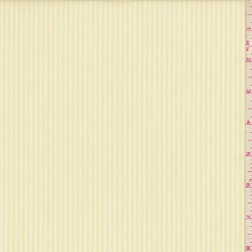 Maize/White Textured Stripe Shirting Fabric