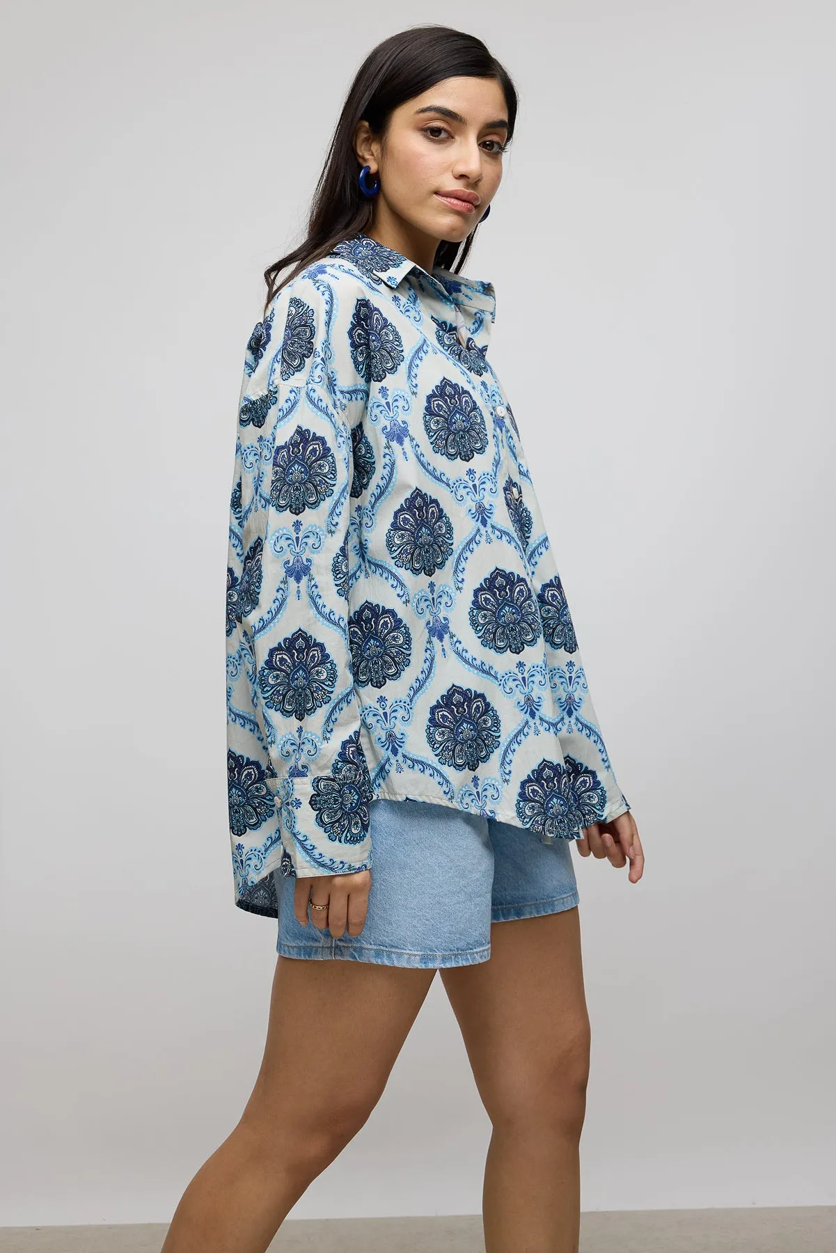 Mandala Printed Poplin Shirt