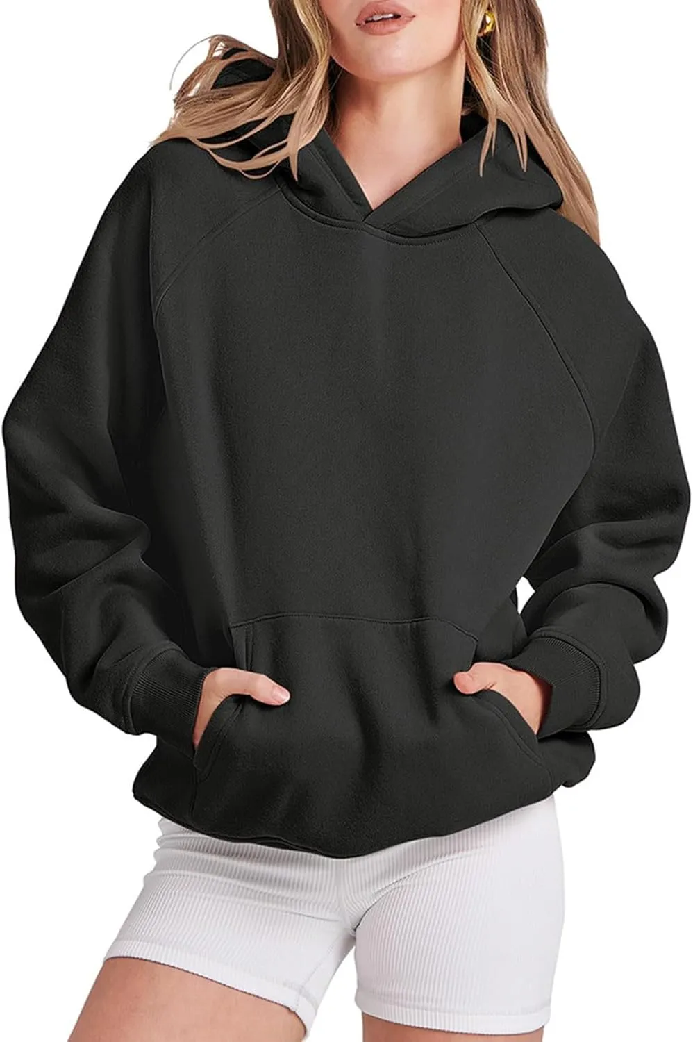 MCILLO Women's Oversized Hoodies Fleece Hooded Sweatshirts Comfy Casual Loose Lightweight Pullover Top