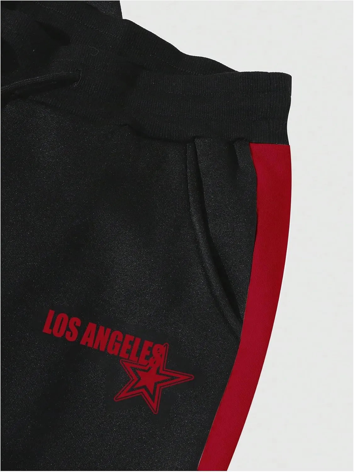 Men's 2 Piece Sweatsuit Long Sleeve Graphic Hoodies and Designer Stacked Sweatpants Jogging Suit