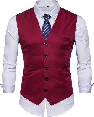Mens Formal Business Vest for Suit or Tuxedo