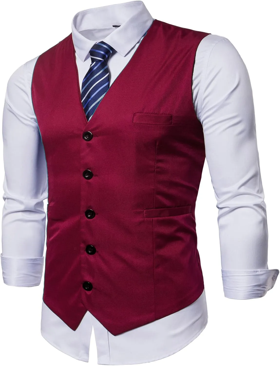 Mens Formal Business Vest for Suit or Tuxedo