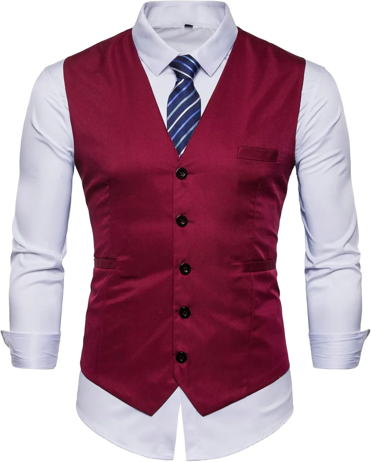 Mens Formal Business Vest for Suit or Tuxedo