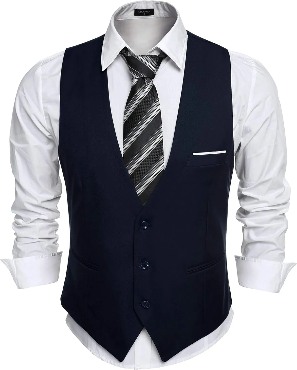 Men's Pink Sleeveless Formal Slim Fit Suit Vest