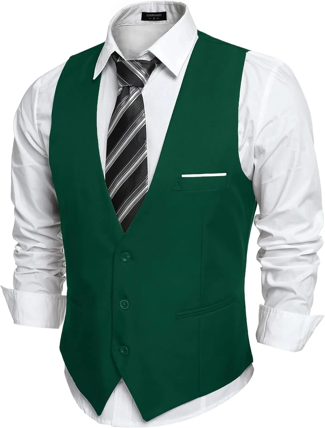 Men's Pink Sleeveless Formal Slim Fit Suit Vest