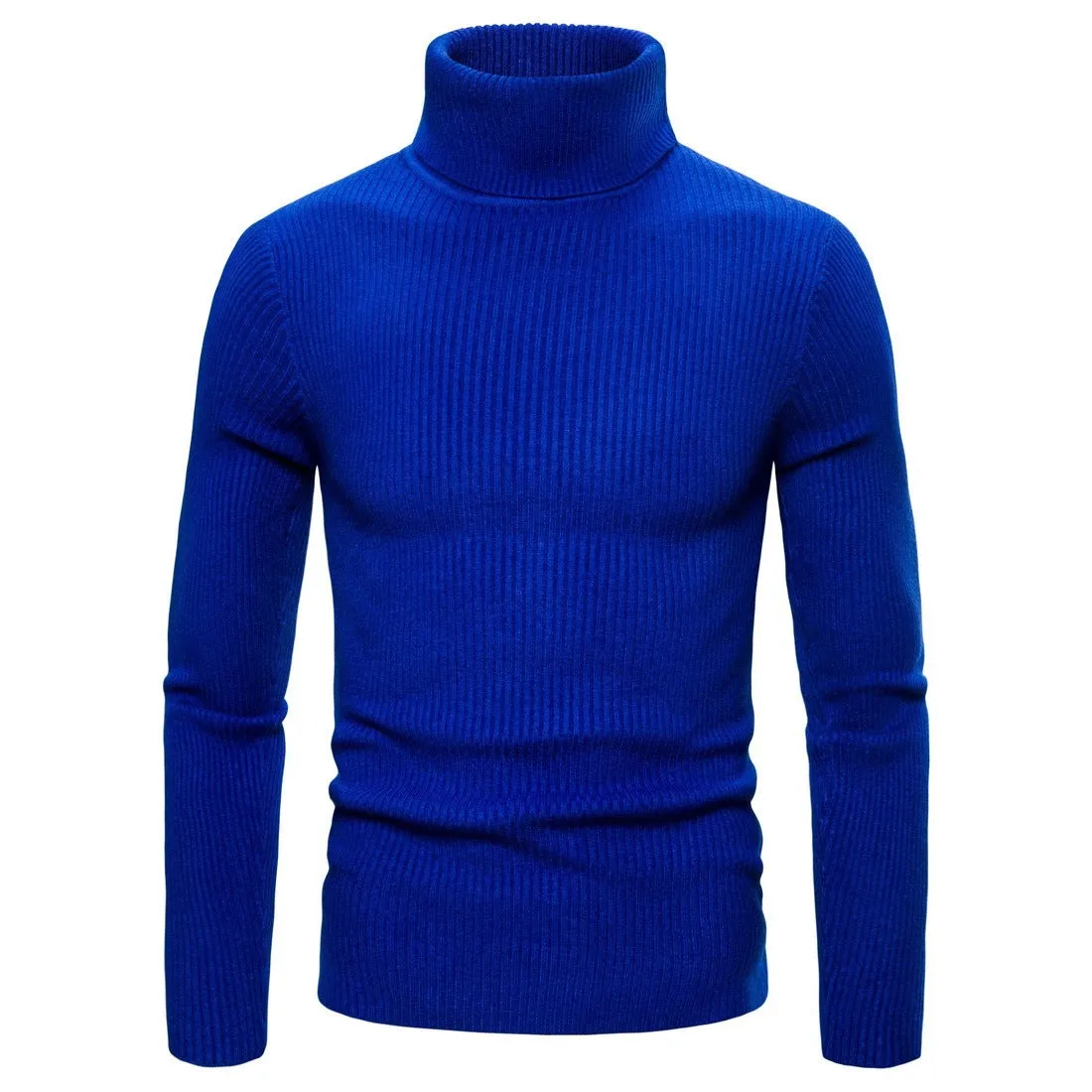 Men’s Ribbed Knit Turtleneck Sweater – Classic and Stylish