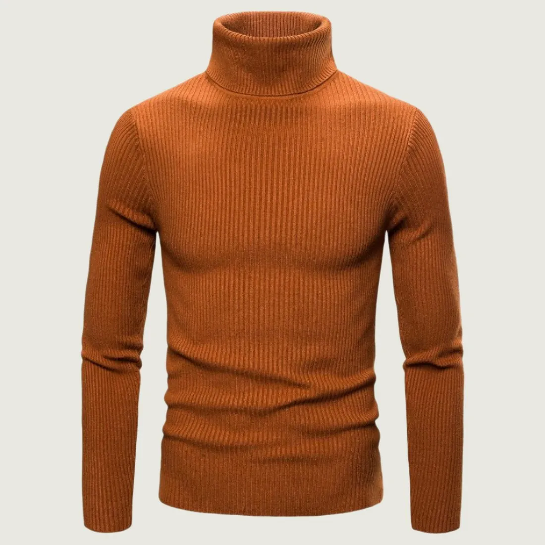 Men’s Ribbed Knit Turtleneck Sweater – Classic and Stylish