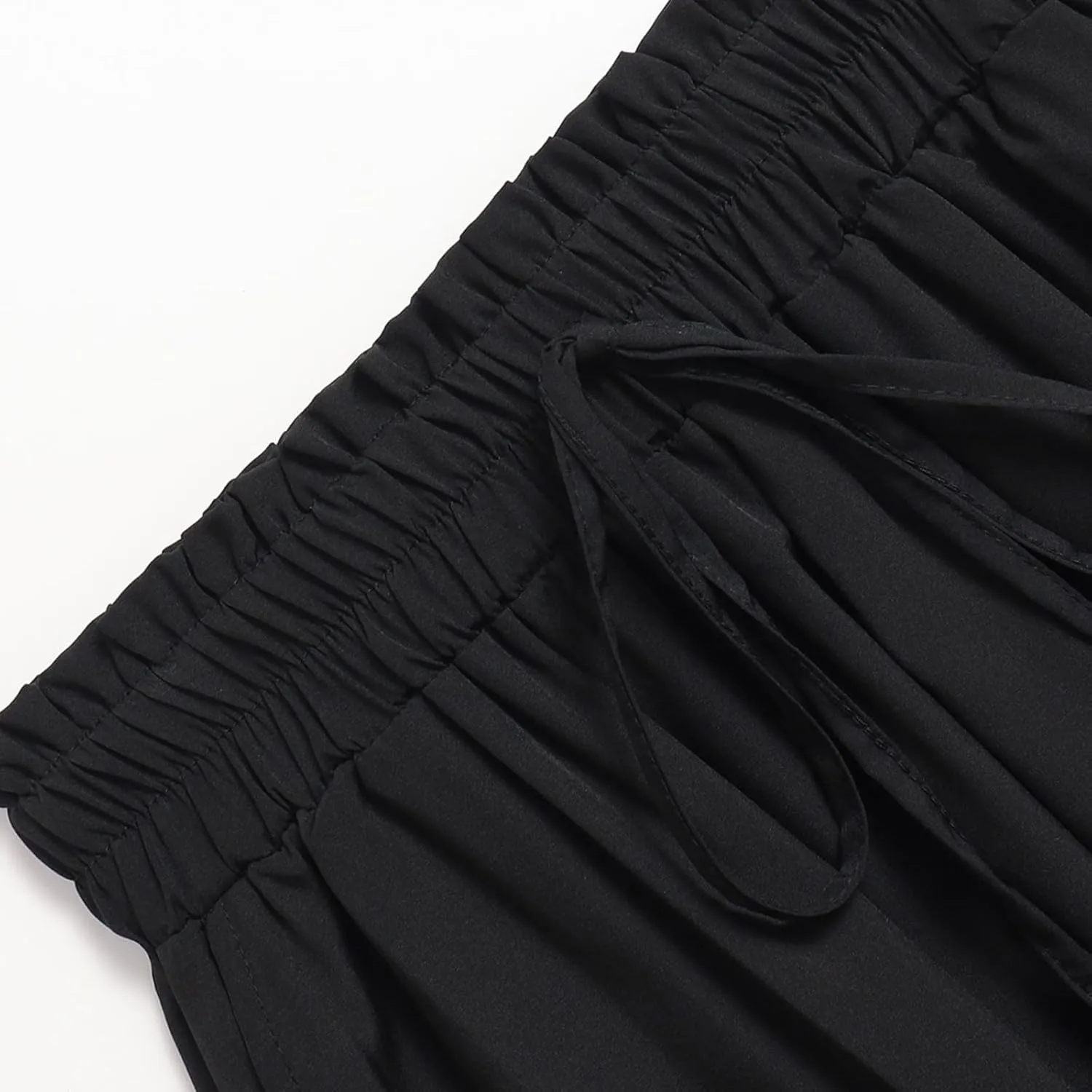 Midi Skirts for Women Trendy Casual Summer Lightweight Linen Skirt Drawstring High Waisted Flowy Skirt with Pockets
