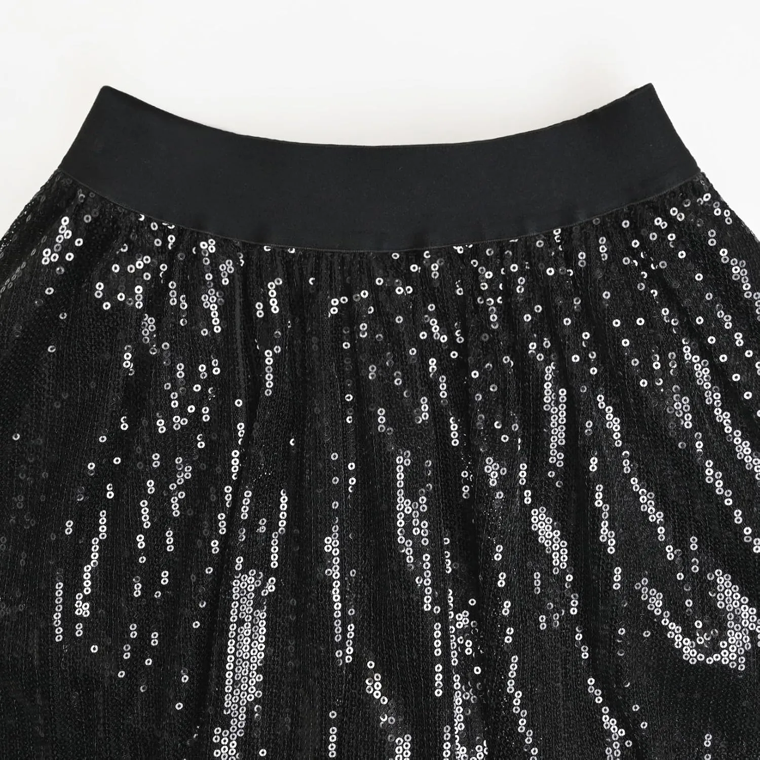 Mirawise Girls Metallic Sequin Skirt Sparkle Glitter Shiny Pleated Skirts Dance Outfit Party Elastic Waist Skorts Size 6-13