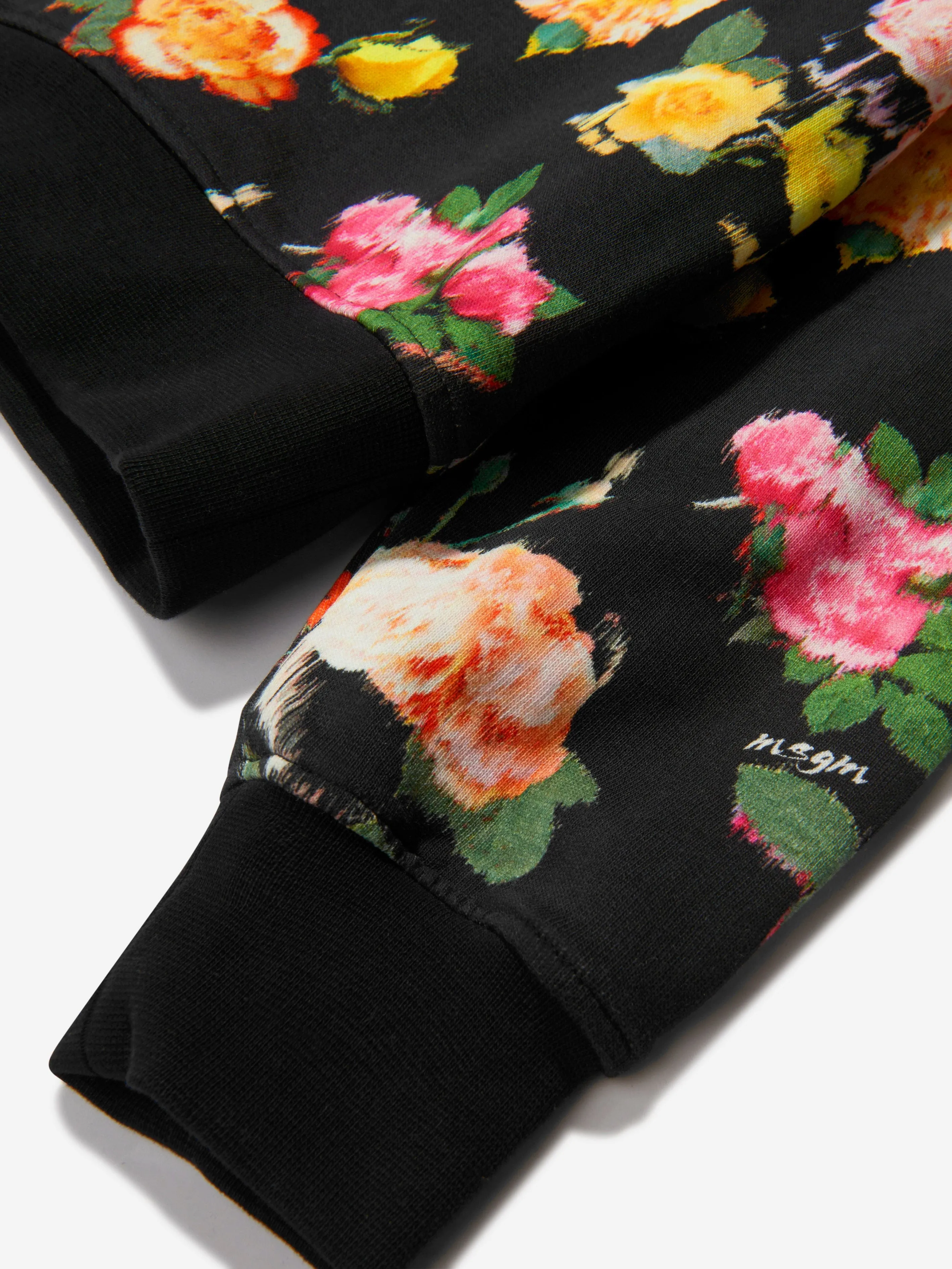 MSGM Girls Floral Print Hoodie