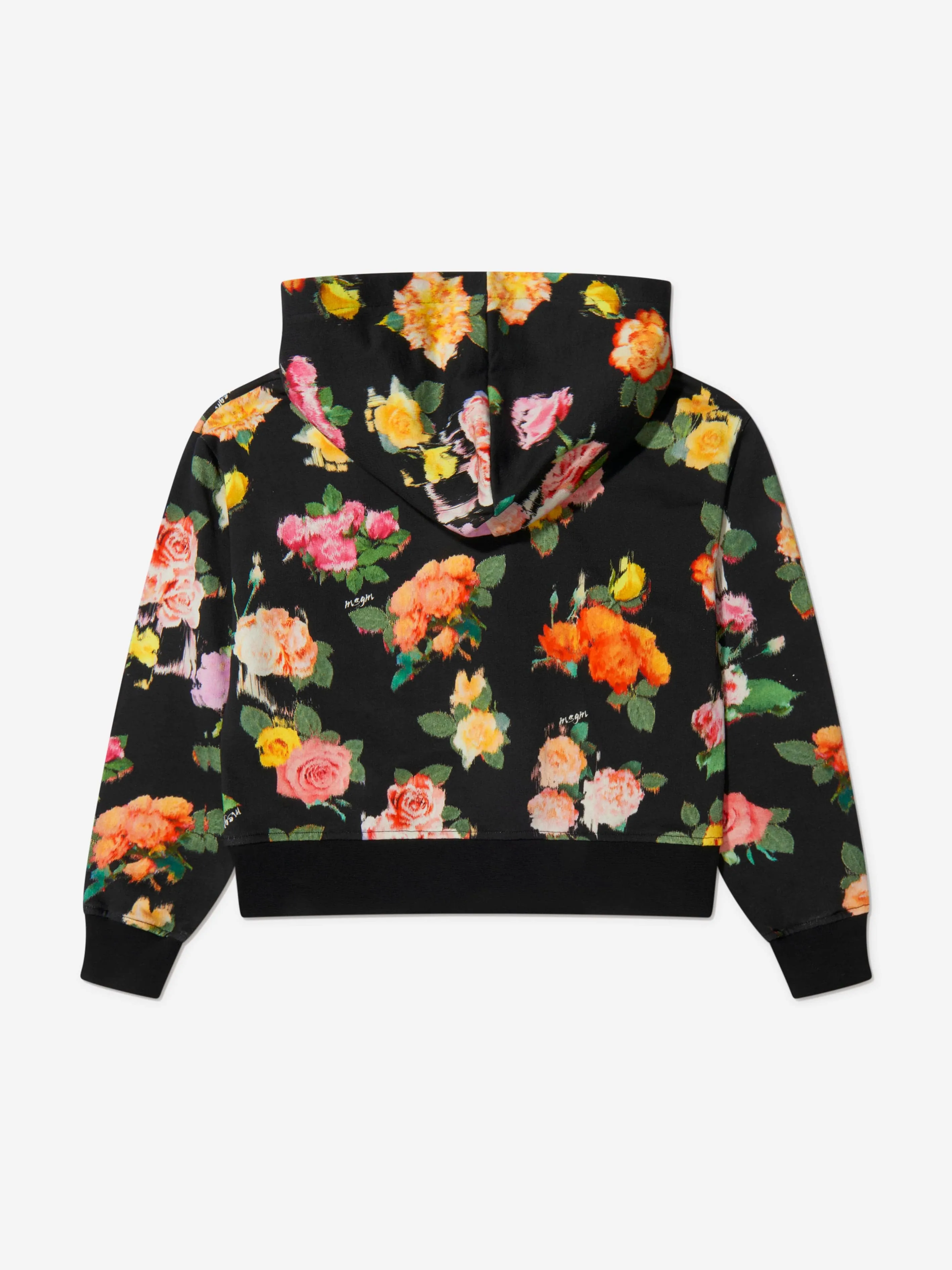 MSGM Girls Floral Print Hoodie
